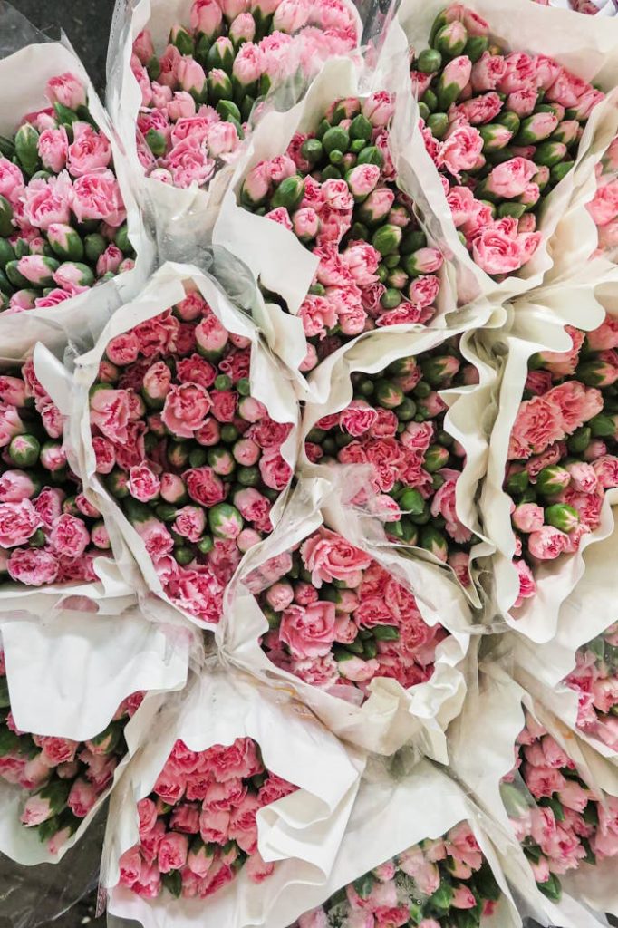 A stunning collection of pink rose bouquets, perfect for weddings, events, or home decor.
